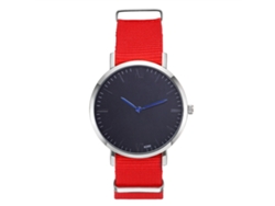 Reloj De Pulsera De Cuarzo Para Hombre Con Esfera De Espejo Sencilla, Color Rojo.