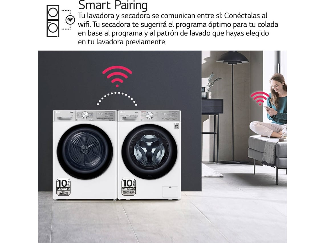 Secadora LG RH10V9AV2WR (10 kg Bomba de Calor Blanco)