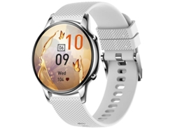 Reloj inteligente con pantalla táctil AMOLED de 1,32 pulgadas, llamadas Bluetooth, funciones de salud femenina y diseño redondo gris Yizhood
