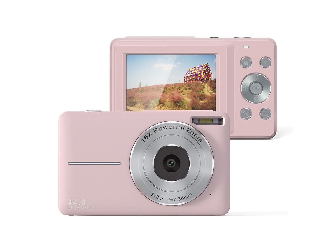 (memoria Rosa De 32 Gb) Mini Cámara Digital, Cámara Digital De Alta Definición, Zoom Óptico De 16x
