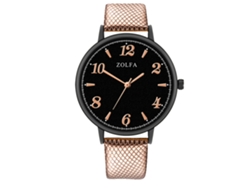 Reloj De Pulsera Analógico Para Pareja Con Correa De Piel Sintética - Moderno (café)