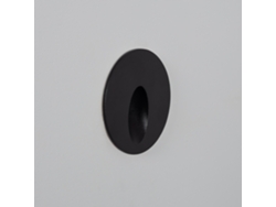Baliza Exterior Led 3w Empotrable Pared Circular Aluminio Negro Boiler 4000k Branco Neutro
