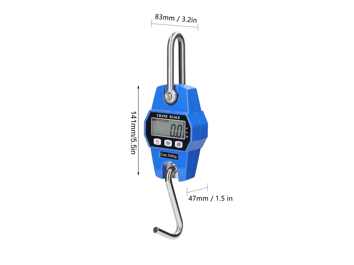 Báscula Colgante Digital Mini 300kg/600lb Industrial Portátil Resistente