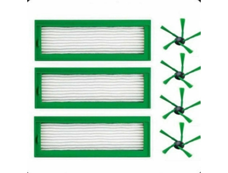 3 filtros 4 cepillos laterales aspiradora herramienta casera para Vorwerk Kobold Vr200