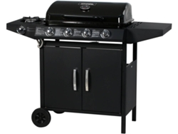 Parrilla de gas "Party 5" - 5 quemadores, 1 quemador lateral - 12,9 kW - Negra