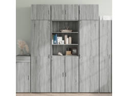 Armario De Madera Ingeniería Gris Sonoma 70x42,5x225 Cm
