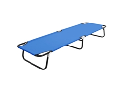 Tumbona plegable Mueble para patio Asiento de jardín acero azul
