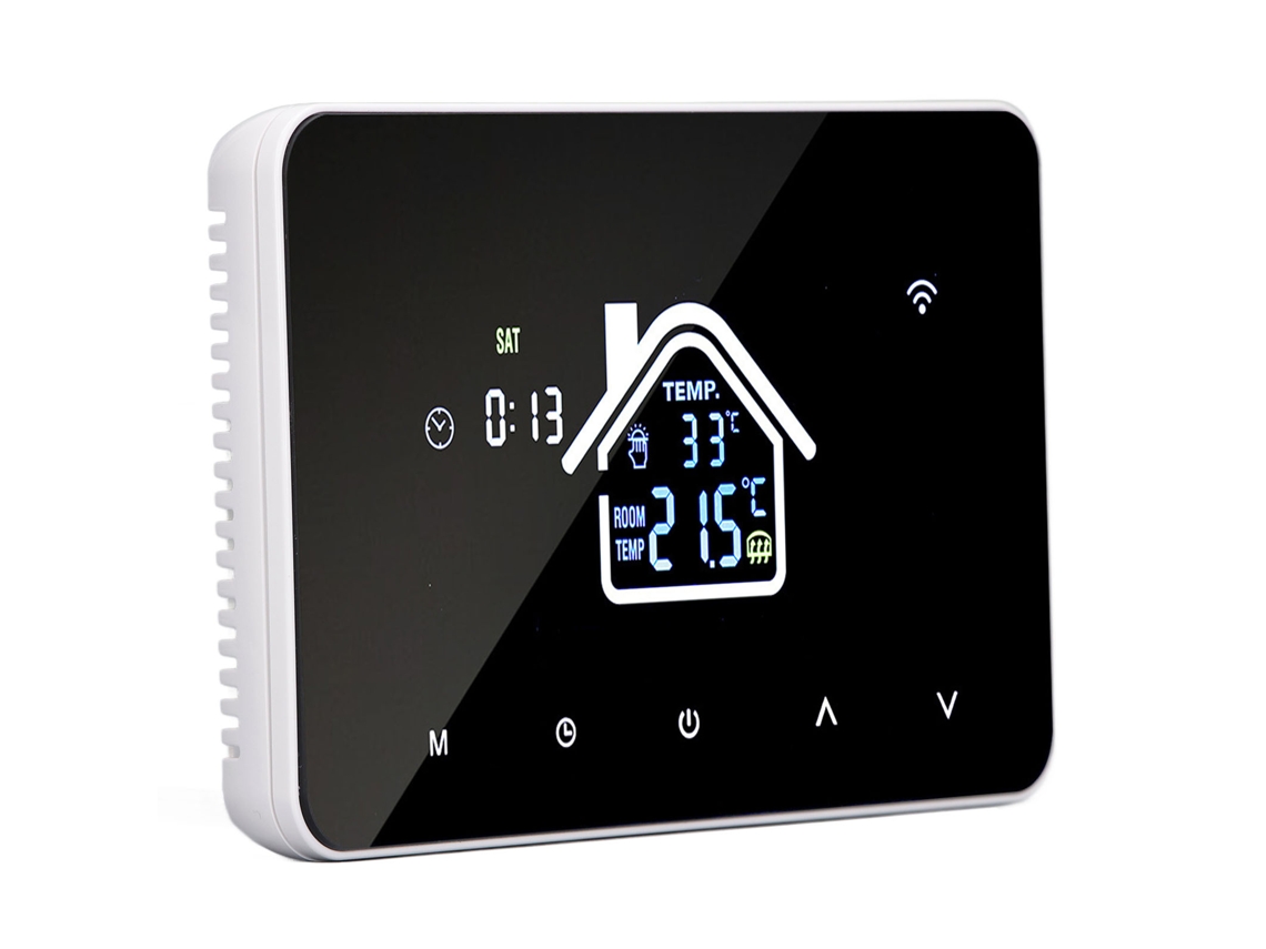 Termostato De Calefacción De Suelo 16a 4.3 Pulgadas Pantalla Táctil Controlador De Temperatura Preciso Hogar Sin Wifi Ac230v