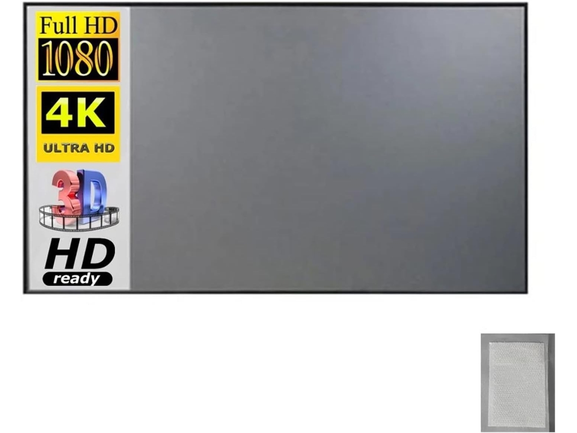 Pantalla De Proyección Portátil Para Películas, Tela Reflectante 100% Para Proyectores, Pantalla De Proyección