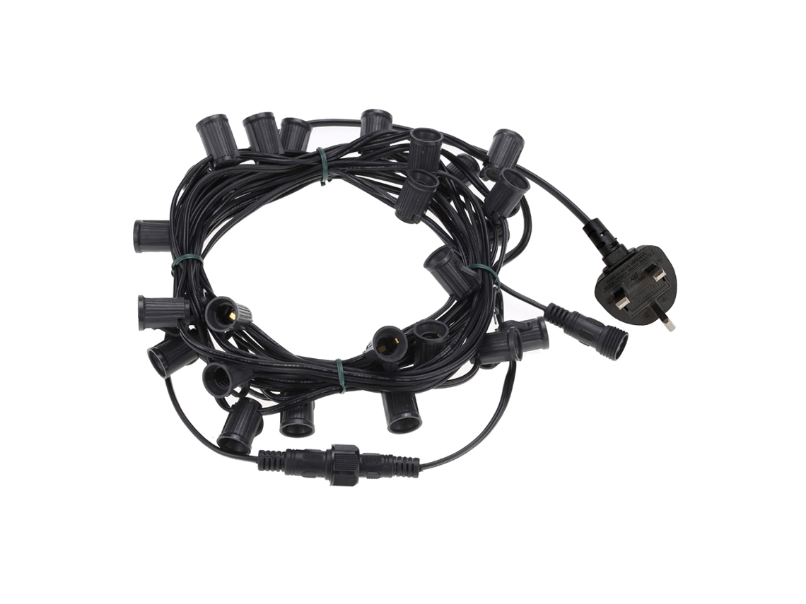 2026-luces De Cadena Exterior 25ft 25 Bombillas G40 E12 175w Ip44 5 Repuestos Uk Plug Blanco Cálido Para Jardín Fiestas Navidad