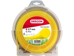 Línea de Desbrozadora Redonda Nylon Amarillo 2,7 mm/70 m OREGON 69-382-Y Línea de Corte Simple y Eficaz