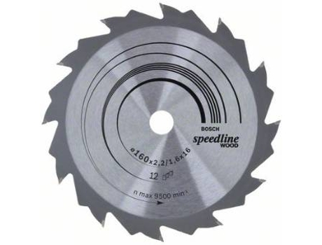 Disco de Sierra Circular BOSCH Speedline Madera 160x16x2.2 mm - 12
