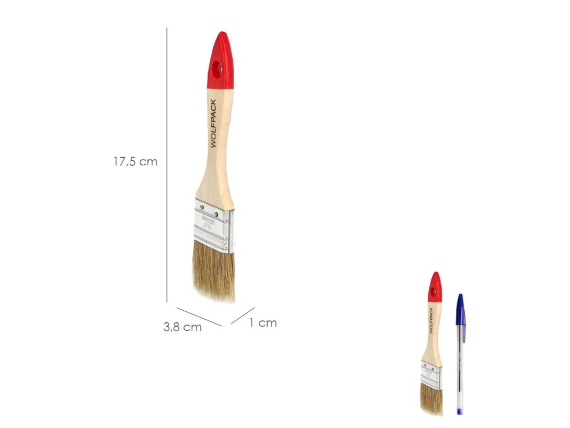 Paletina Brico Doble Cerda Blanca Nº 18 (Ancho Cerda 38 mm) WOLFPACK LINEA PROFESIONAL
