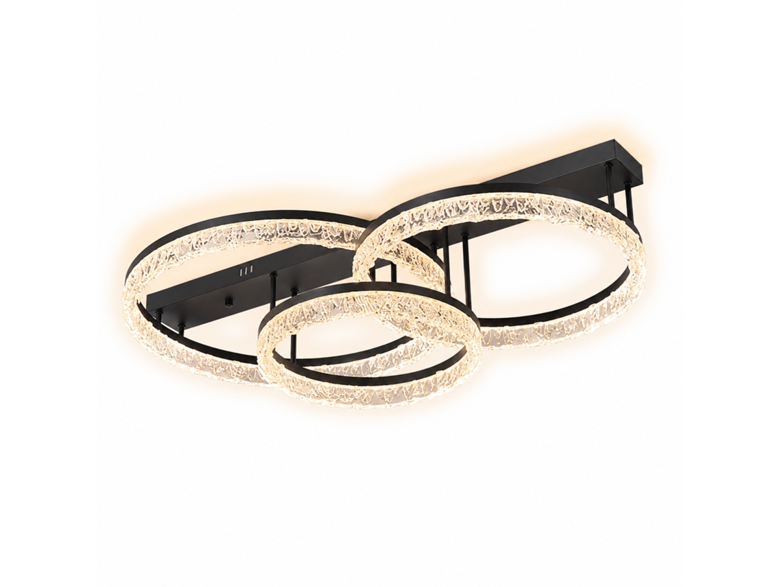 Lámpara De Techo De Cristal Pibaogu Asled-749 (negro)