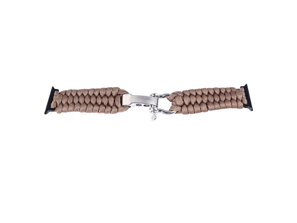 Correa De Tela Para Mujer Para Apple Watch Ios 9-1 Se, Nailon Con Refuerzo De Aleación Marrón.