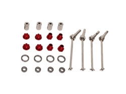 Eje De Transmisión Cvd De Acero Extendido Con Rueda Hexagonal Para Coche Teledirigido Traxxas Maxx Escala 1/10 - Conector Rojo