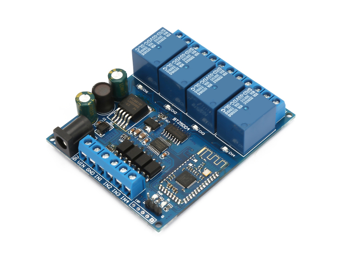 2026dz-módulo De Relé Bluetooth Inalámbrico De 4 Canales Compatible Con Teléfonos Para Control Múltiple