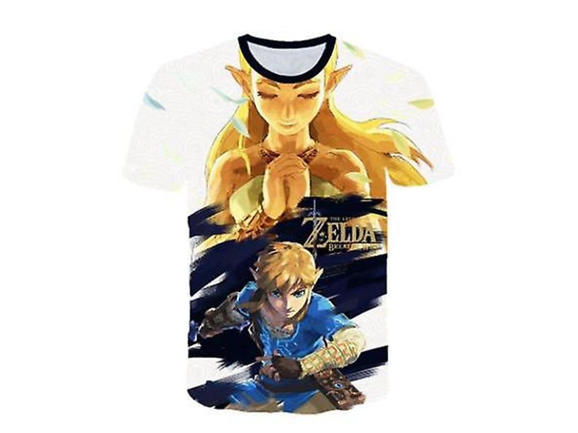 Camiseta Manga Curta Para Meninos E Meninas Zelda Desenho Animado Anime Impressão 3d Novidade Suave Confortável