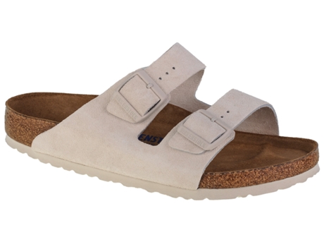 Zuecos Unisex BIRKENSTOCK (47 - Cuero de Gamuza - Blanco)