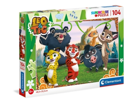 Puzzle CLEMENTONI Supercolor 27546 rompecabezas 104 pieza(s) Animales