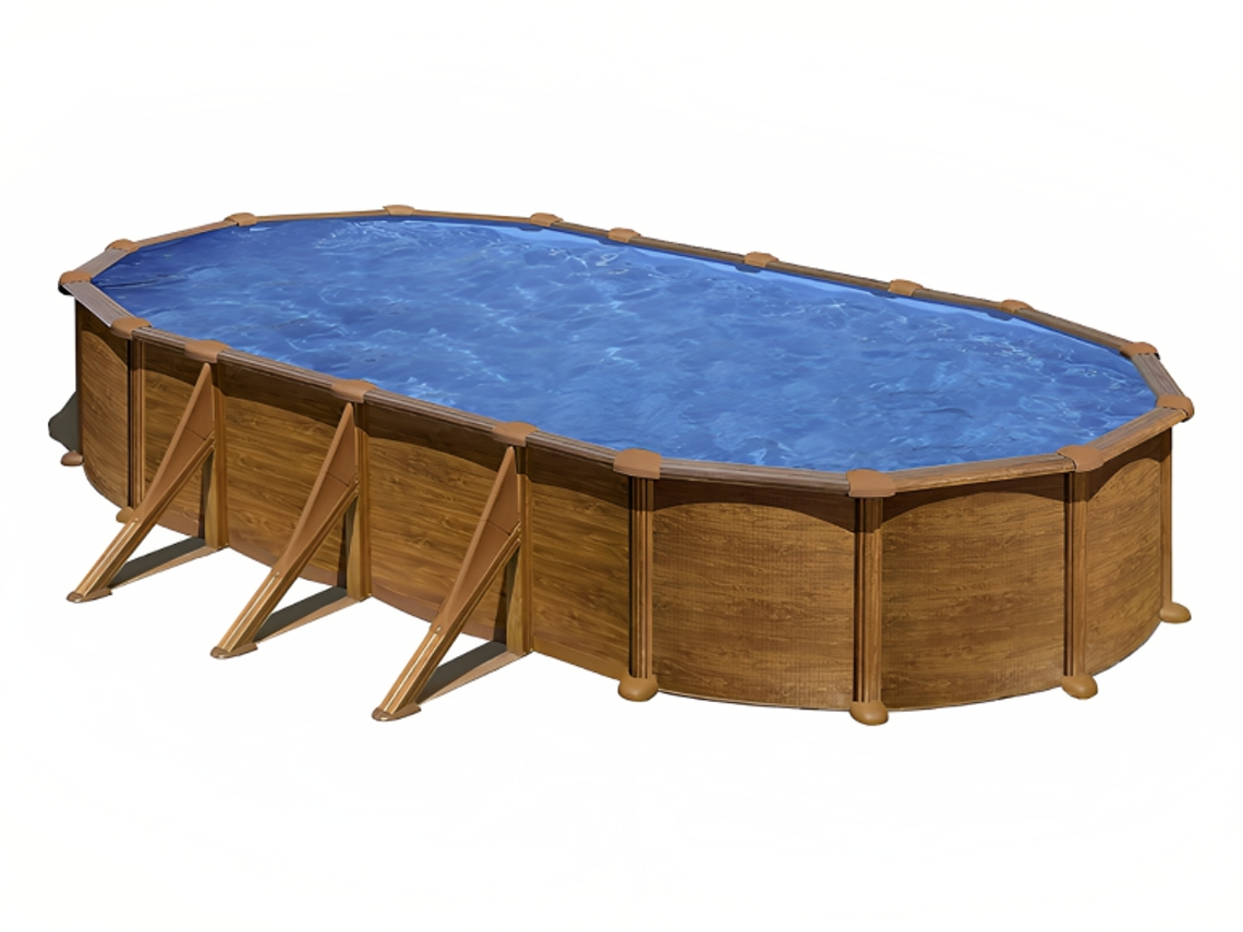 Piscina de Acero GRE Imitacion Madera (500x300x120 cm)