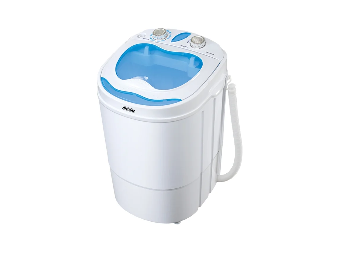 Mini Lavadora Centrifugadora Portátil, 3kg Lavado, Pograma Lavado 15m, Ideal Camping Caravanas Mesko Ms 8053 Blanco/azul