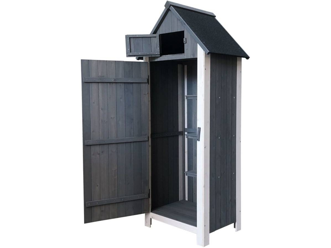 Armario de Exterior GARDIUN Kylie Gray 54x77x179 cm de Madera - Knh1108