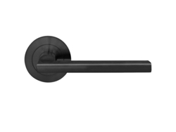 Manivela Con Roseta Redonda de Aluminio Rental Ø50 Negro Mate HERRAJES ALK