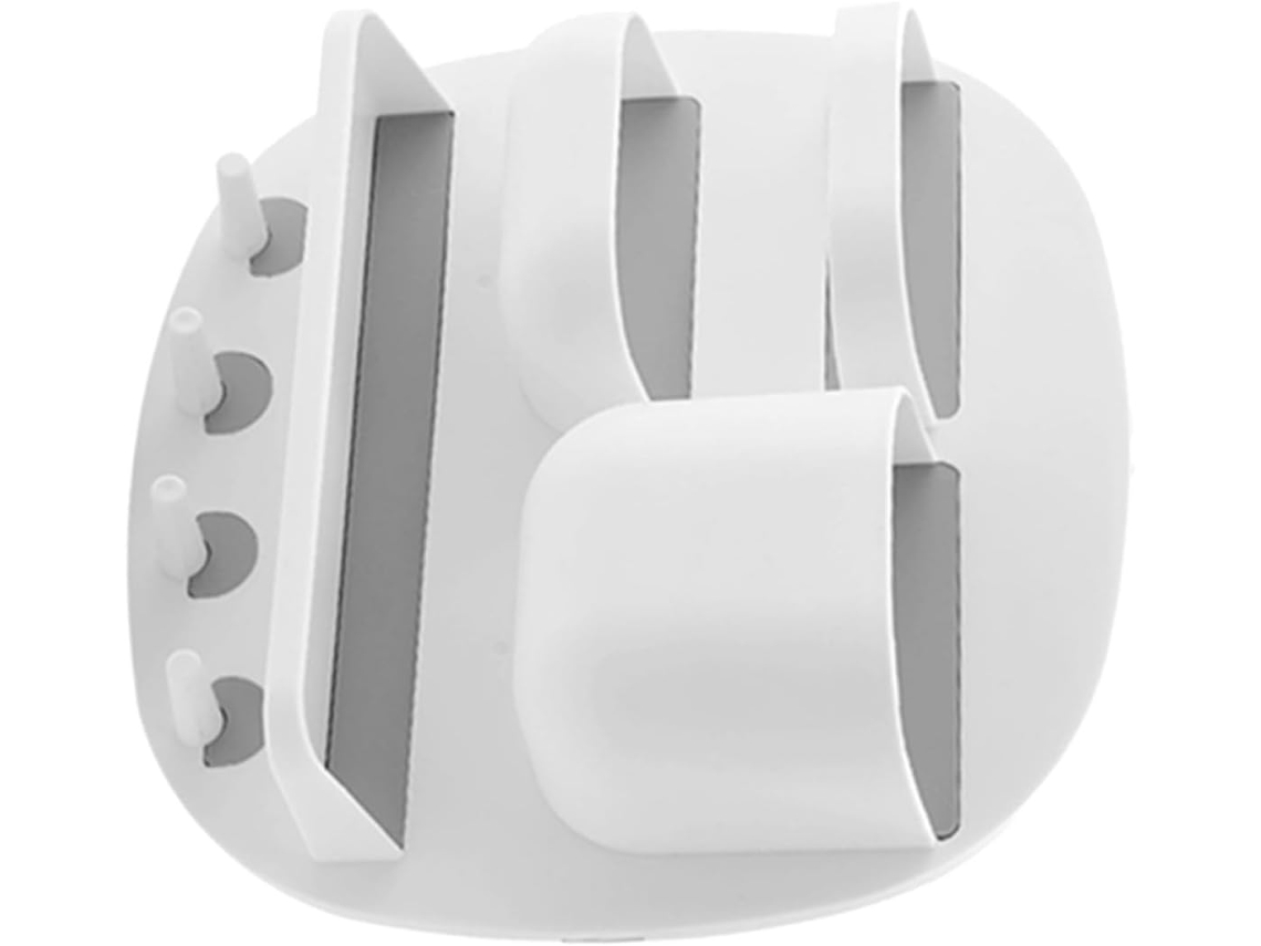Estante De Pared Multifuncional Blanco Con Cuatro Ganchos Y Tres