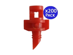 Microaspersor de Riego 360º Rojo Alcance 1 a 1,5 Metros Pack 200 SUINGA