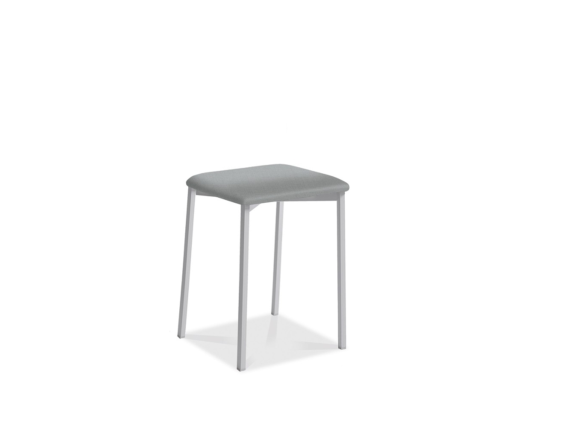 Banqueta de Cozinha Kati Pernas de Alumínio 33x47x33cm Aço Michigan FANMUEBLES