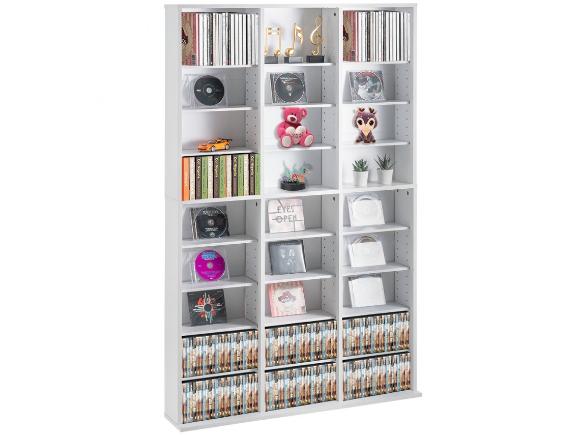 Estante para CD/DVD con 27 compartimentos y 9 niveles, capacidad para 756 CD, Tekmaquinas