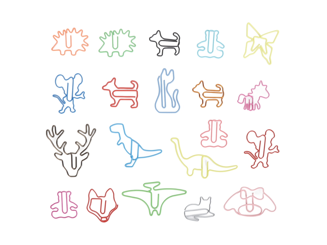 100 Clips De Papel Con Forma De Animalitos, Divertidos Y Coloridos, Clips Metálicos Para Libros Y Notas, Bookmarks Tiernos