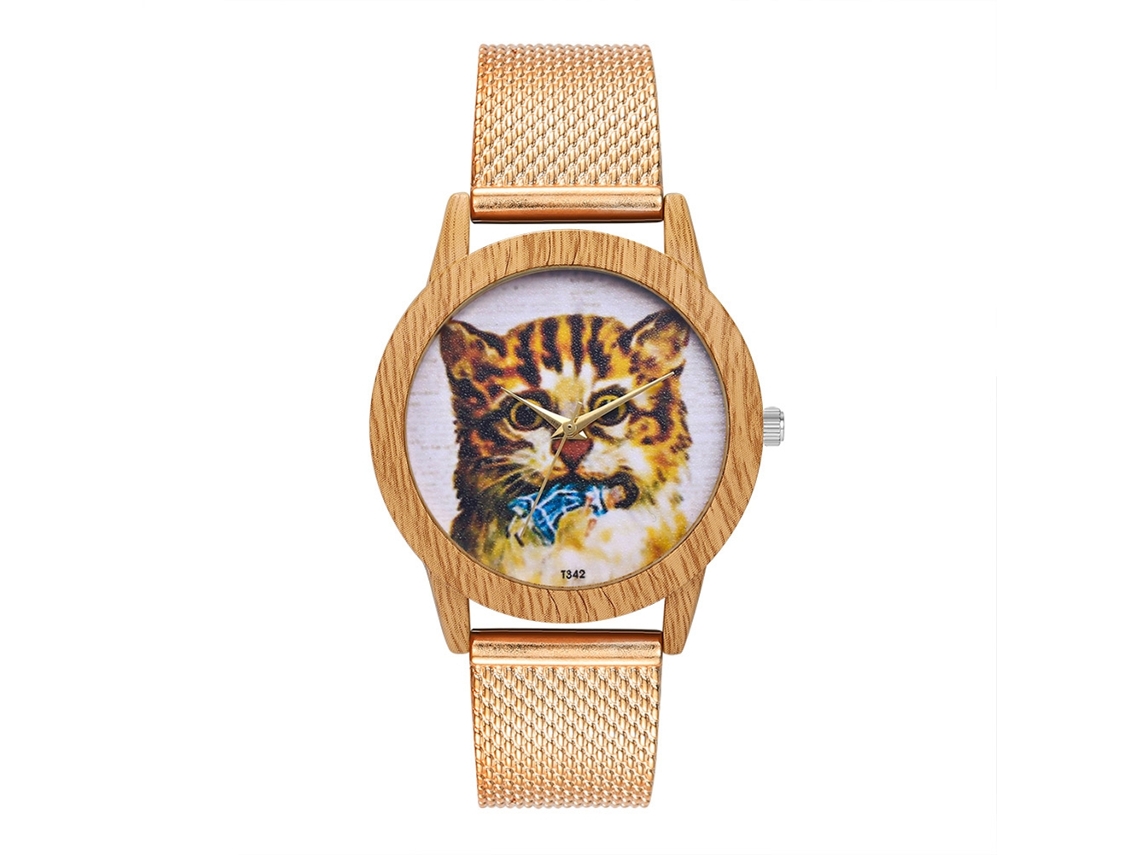 Reloj De Pulsera Analógico De Cuarzo Para Mujer, De Aleación, Con Esfera Redonda, Color Oro Rosa.