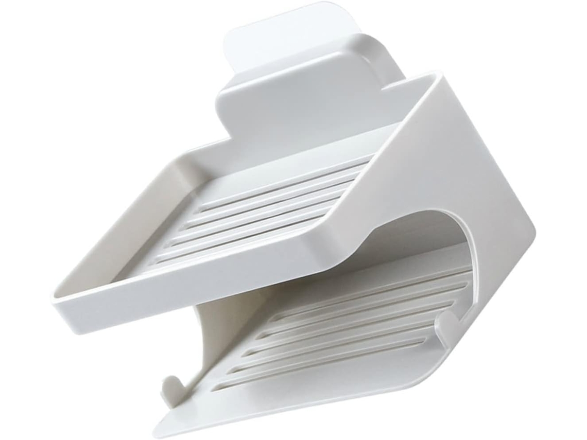 Juego de 3 organizadores de pared de doble capa, sin necesidad de taladrar, para baño y lavabo - Slowmoose