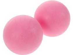 Juego de 2 pelotas de masaje muscular de TPE, mini pelotas de ejercicio, color rosa claro, para un masaje preciso.