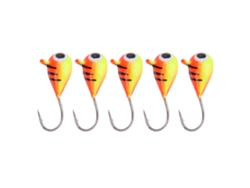 5 Señuelos Para Pesca En Hielo Con Anzuelo De Acero Al Carbono De Alta Resistencia Para Pesca Invernal Al Aire Libre (5 Mm)