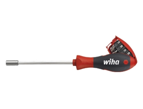 WIHA Destornillador con cargador magnético Phillips, ranurado, con 8 bits, de 1/4", en blíster (33009)