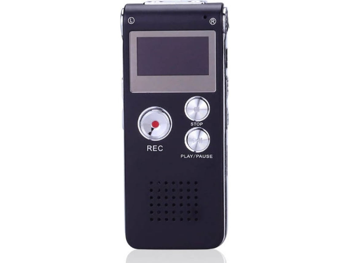 Mini grabadora de voz para conferencias, reuniones y clases, dispositivo de grabación de cinta de audio habilitado digitalmente de 4 Gb, negro