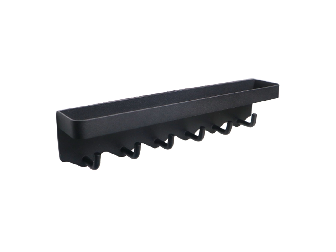 Organizador de pared de metal negro para llaves - Cocina