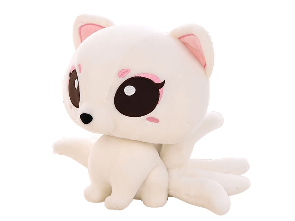 Muñeco de peluche adorable, suave y seguro de 25 cm con nueve colas, modelo 2026, para niños.