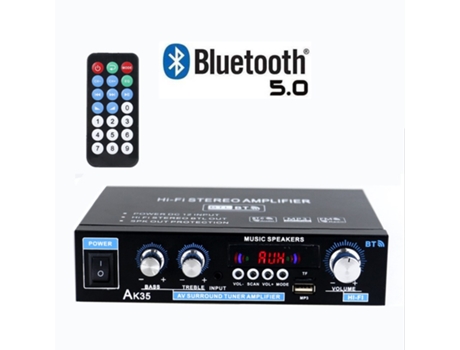Amplificador Bluetooth Ak35 800W Hifi Fm Usb Automusic Subwoofer