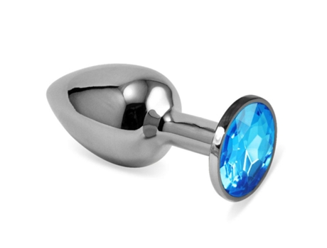 Plug Anal Plateado Rosebud Classic Con Joya Azul Talla S LOVETOY