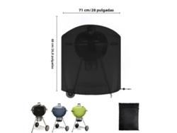 (negro 71x68) Funda Impermeable Para Parrilla De Barbacoa Con Bolsa De Almacenamiento Resistente Al Viento Y Al Desgarro