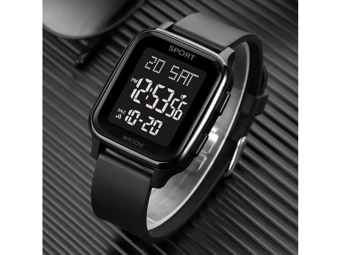 Reloj deportivo, reloj electrónico multifuncional resistente al agua, reloj de pulsera digital LED ultrafino para hombre.