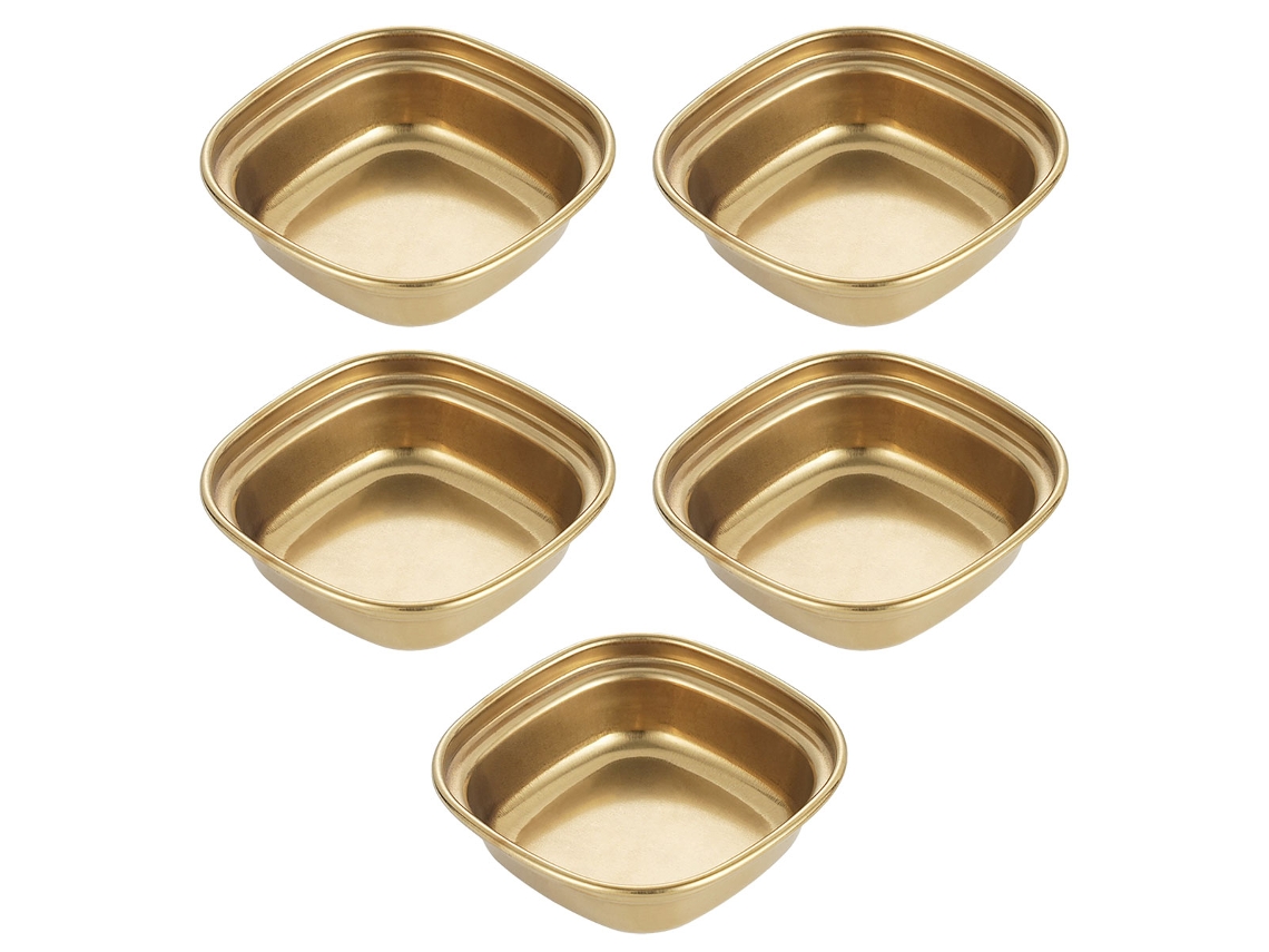 Juego de 5 platos laterales de acero inoxidable, 8,2 cm MEOIRUERY
