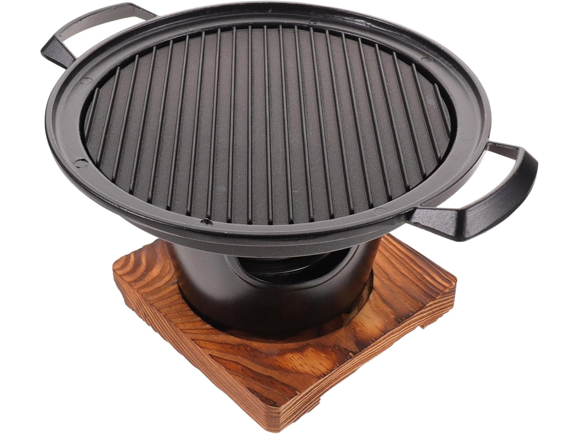 Barbacoa Portátil Sin Humo Para 2-3 Personas, Superficie Antiadherente De Aleación De Aluminio, Soporte.