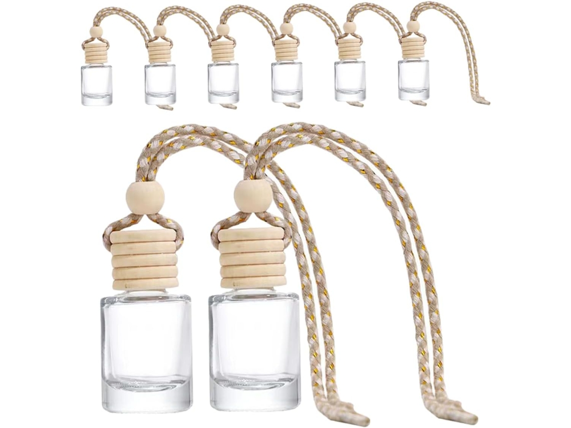 Juego De Difusores Para Coche (8 Piezas), Frasco De Perfume Colgante, Recipiente Vacío, Accesorio Decorativo...