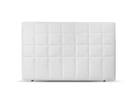 Cama con Cabecero Arlet Alto SALDOSYSTOCKS Polipiel Blanco (135x92x6cm)