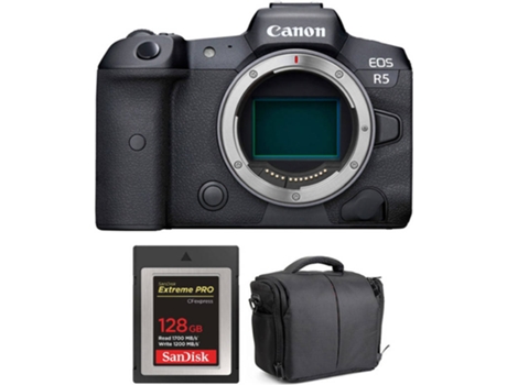 Kit Cámara CANON EOS R5 + SanDisk 128 GB + Bolsa (Full-Frame)